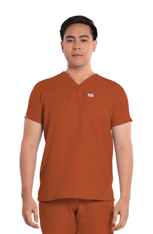 Twill Custom Fit V-Neck Men Scrub Top