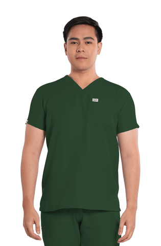 Twill Custom Fit V-Neck Men Scrub Top