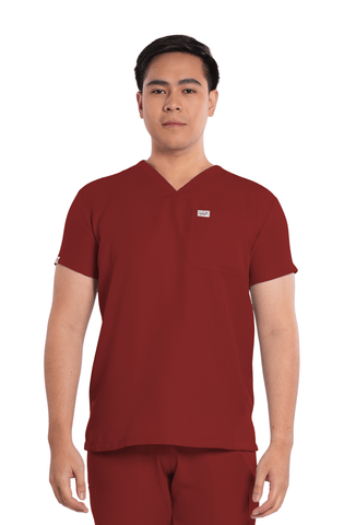 Twill V-Neck Men Scrub Top