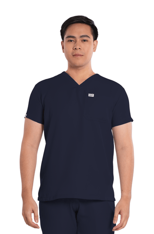 Twill V-Neck Men Scrub Top