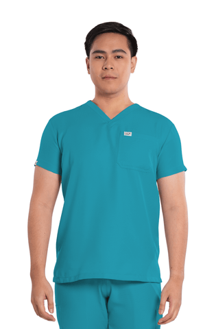 Twill Custom Fit V-Neck Men Scrub Top