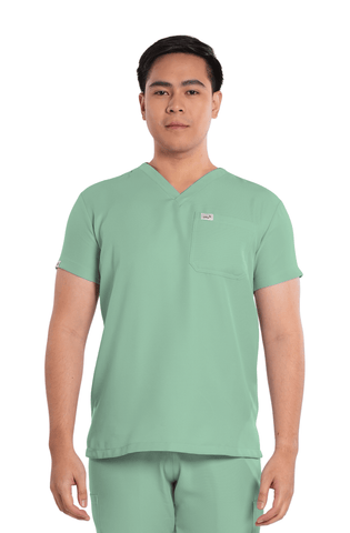 Twill V-Neck Men Scrub Top
