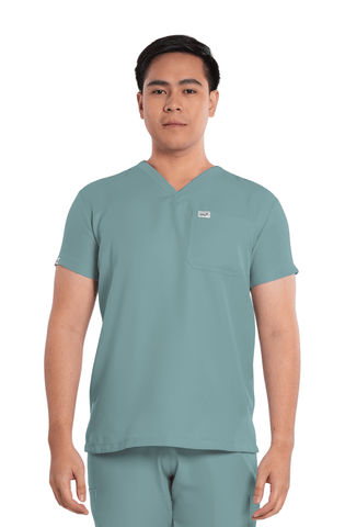 Twill V-Neck Men Scrub Top