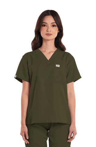 Twill V-Neck Women Scrub Top
