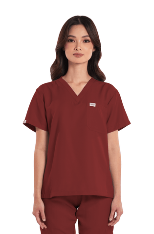 Twill V-Neck Women Scrub Top