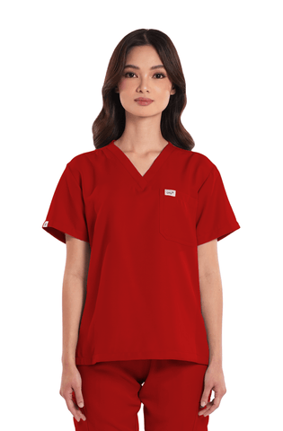 Twill V-Neck Women Scrub Top