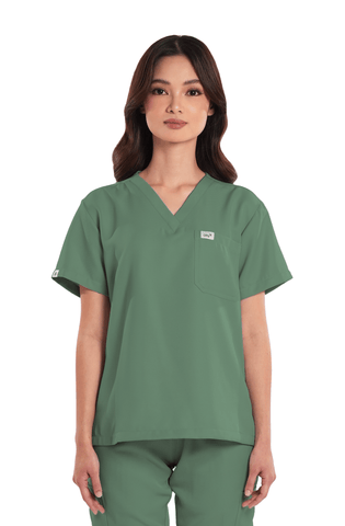 Twill V-Neck Women Scrub Top