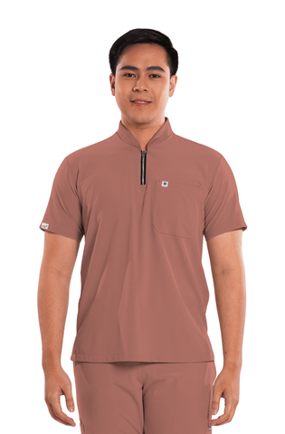 Ultraflex® Custom Fit Half Zipped Men Scrub Top