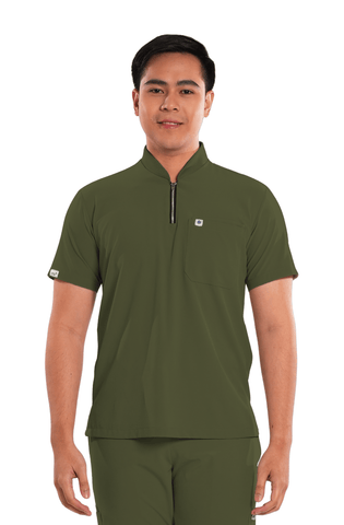Ultraflex® Custom Fit Half Zipped Men Scrub Top