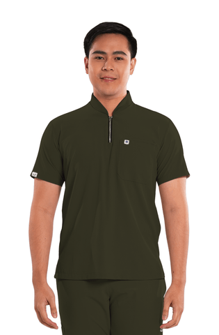 Ultraflex® Custom Fit Half Zipped Men Scrub Top