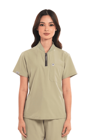 Ultraflex® Custom Fit Half Zipped Women Scrub Top