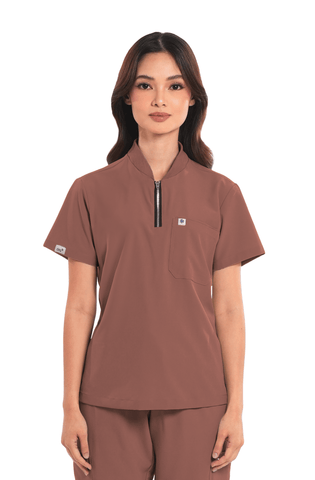 Ultraflex® Custom Fit Half Zipped Women Scrub Top