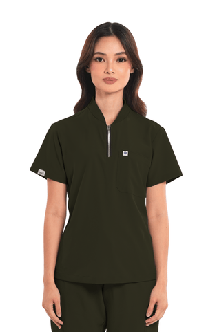 Ultraflex® Custom Fit Half Zipped Women Scrub Top
