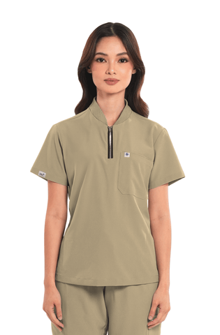 Ultraflex® Custom Fit Half Zipped Women Scrub Top